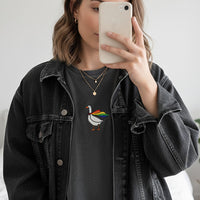 Embroidered Rainbow Goose - ComfortColors® Tee