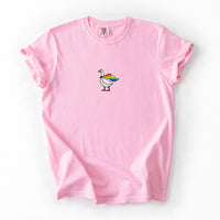 Embroidered Rainbow Goose - ComfortColors® Tee