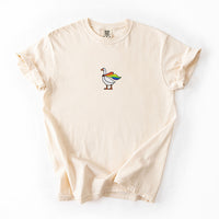 Embroidered Rainbow Goose - ComfortColors® Tee