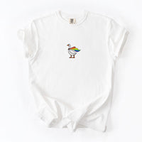 Embroidered Rainbow Goose - ComfortColors® Tee