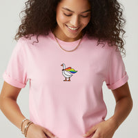 Embroidered Rainbow Goose - ComfortColors® Tee